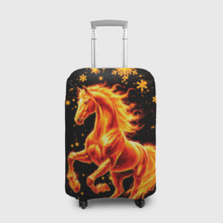 Чехол для чемодана 3D Пылающая лошадь