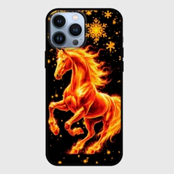 Чехол для iPhone 13 Pro Max Пылающая лошадь