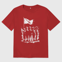 Женская футболка хлопок Oversize Юные хранители знамени