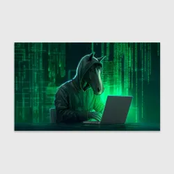 Бумага для упаковки 3D Конь хакер