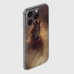 Чехол для iPhone 15 Pro Max силиконовый с защитой камеры Огненная лошадь  2026 - фото 2