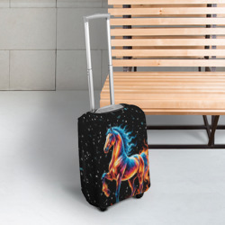 Чехол для чемодана 3D Лошадь на снегу - фото 2