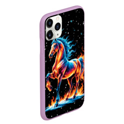 Чехол для iPhone 11 Pro Max матовый Лошадь на снегу - фото 2