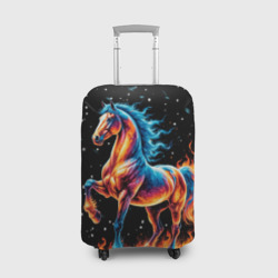 Чехол для чемодана 3D Лошадь на снегу
