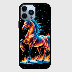 Чехол для iPhone 13 Pro Max Лошадь на снегу