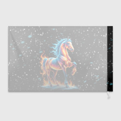 Флаг 3D Лошадь на снегу - фото 2