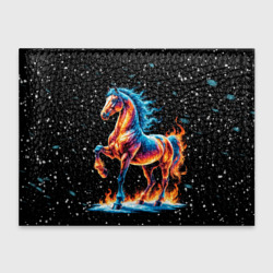 Обложка для студенческого билета Лошадь на снегу