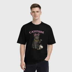 Мужская футболка хлопок Oversize Catitude - фото 2