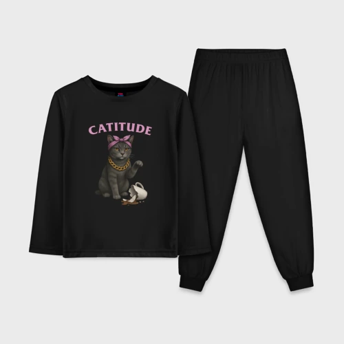 Детская пижама с лонгсливом хлопок Catitude