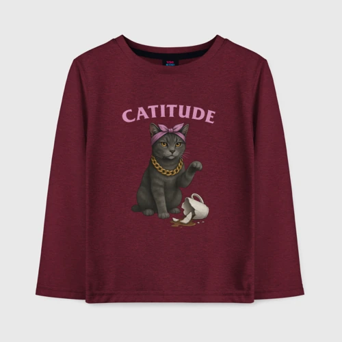 Детский лонгслив хлопок Catitude