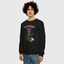 Мужской свитшот хлопок Catitude Cat - фото 2