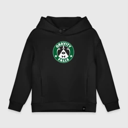 Детское худи Oversize хлопок Gravity falls coffee