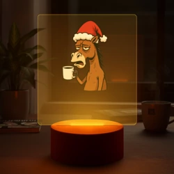 Светильник-ночник Конь с кофе - фото 2