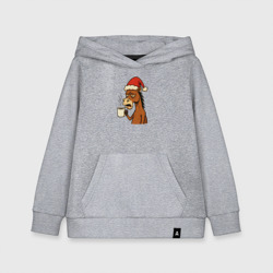 Детская толстовка хлопок Конь с кофе