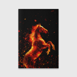 Обложка для паспорта матовая кожа Пламенный конь
