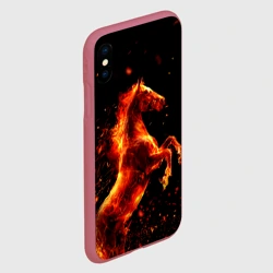 Чехол для iPhone XS Max матовый Пламенный конь - фото 2