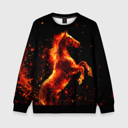 Детский свитшот 3D Пламенный конь