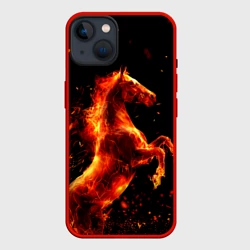 Чехол для iPhone 14 Пламенный конь