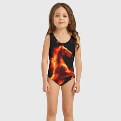 Детский купальник 3D Пламенный конь