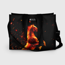 Сумка-шоппер 3D Пламенный конь
