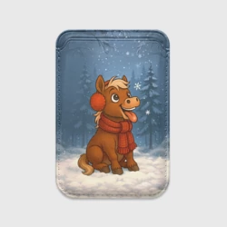 Картхолдер Magsafe магнитный Лошадка ловит снежинку