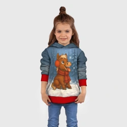 Детская толстовка 3D Лошадка ловит снежинку - фото 2