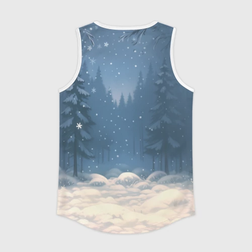 Мужская спортивная майка 3D Лошадка ловит снежинку - фото 2