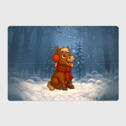 Магнитный плакат 3Х2 Лошадка ловит снежинку