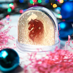 Игрушка Снежный шар Славянский конь - фото 2