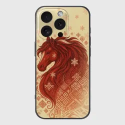 Чехол для iPhone 16 Pro Max силиконовый с защитой камеры Славянский конь