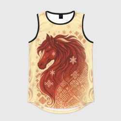 Мужская спортивная майка 3D Славянский конь