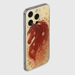 Чехол для iPhone 15 Pro силиконовый с защитой камеры Славянский конь - фото 2