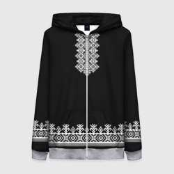 Женская толстовка 3D на молнии Славянская  вышиванка  рубаха