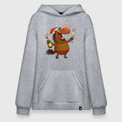 Худи SuperOversize хлопок Праздничный конь