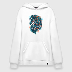Худи SuperOversize хлопок Снежный конь