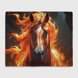 Плед 3D Статная огненная лошадь