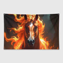 Флаг-баннер Статная огненная лошадь