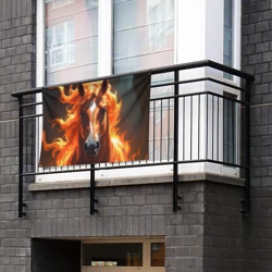 Флаг-баннер Статная огненная лошадь - фото 2