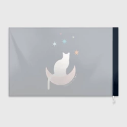 Флаг 3D Кот, ночь и звезды  Еще не поздно - фото 2