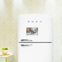 Магнитный плакат 3Х2 Лошадка везет новогодние  подарки  - фото 2