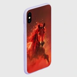 Чехол для iPhone XS Max матовый Огненная лошадь символ 2026 - фото 2