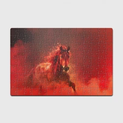 Головоломка Пазл магнитный 126 элементов Огненная лошадь символ 2026