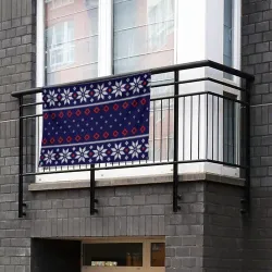 Флаг-баннер Вязаный новогодний узор - фото 2