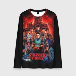 Мужской лонгслив 3D Все герои Загадочные события финал