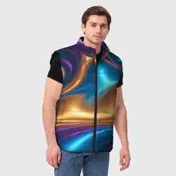Мужской жилет утепленный 3D Сплавы разноцветные - фото 2