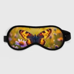 Маска для сна 3D Огненная бабочка над ромашкой