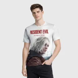 Мужская футболка 3D Грейс Эшкрофт Resident evil requiem - фото 2