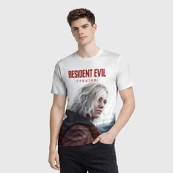 Мужская футболка 3D Грейс Эшкрофт Resident evil requiem - фото 2