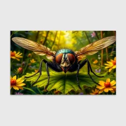 Бумага для упаковки 3D Изумрудная муха