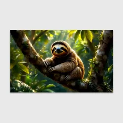 Бумага для упаковки 3D Ленивец в джунглях